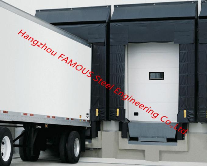 PVC Fabric Loading Dock Sectional Seal Lifting Industrial Garage Doors With Remote Operations 0
