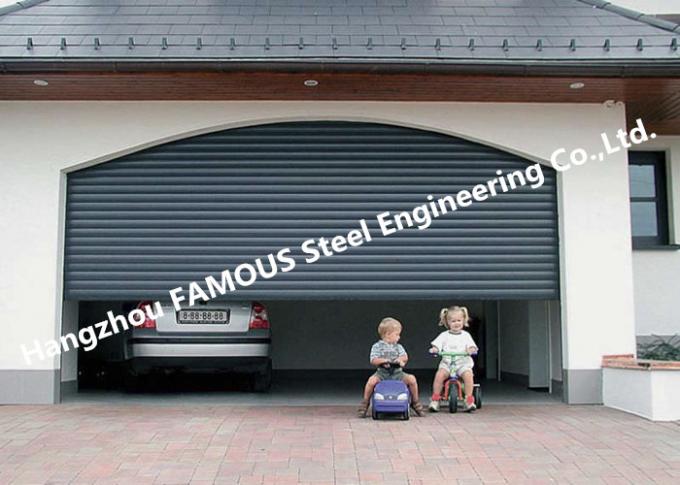 Residential Overhead Roll Up Industrial Steel Garage Doors With Fire Resistant 0