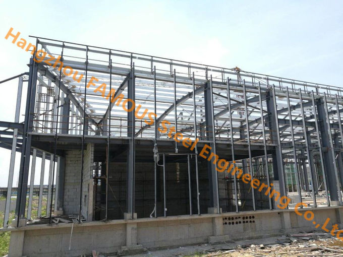 Low Rise Prefabricated Industrial Steel Buildings Warehouse / Workshop Design 0