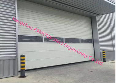China PU Foaming Automatic Handle Industrial Garage Doors EPS Sandwich Panel Sliding Door For Workshop supplier