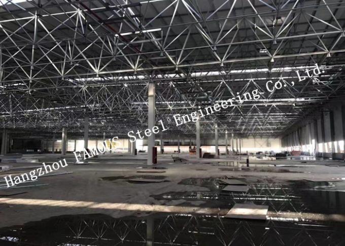Industrial Prefab Steel Buildings With Hot Dipped Galvanized Surface Treatment 0