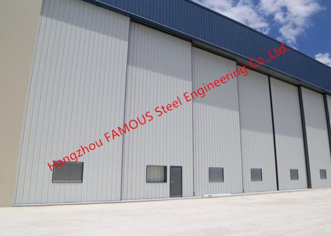 Multi Sector Structural Folded Hinged Sliding Doors Bottom Rolling Hangar Door Smart Track Design 0