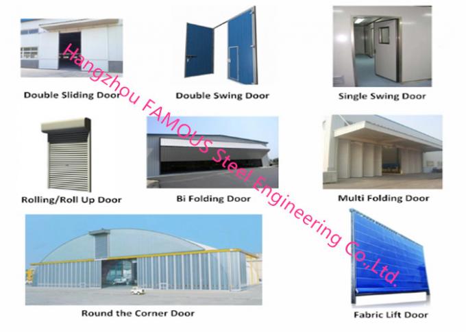 PU Foaming Automatic Handle Industrial Garage Doors EPS Sandwich Panel Sliding Door For Workshop 0