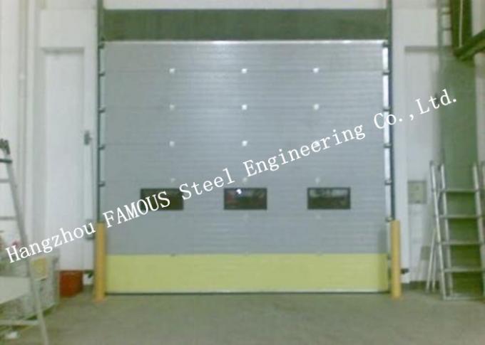 Finished Surface PVC Automatic Industrial Garage Doors Roller Shutter With Visual Window 0
