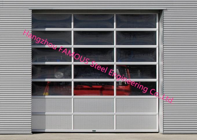 Motorized Aluminum Insulated Tempered Glass Full View Overhead Garage Door 1