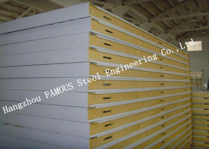 Customized Heat Insulation Cost Saving Insulated PU Sandwich Panels For Wall Systems 0