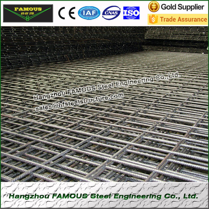 High Tensile Threaded Bars Ribbed Steel Welded Wire Mesh For Reinforcing 0